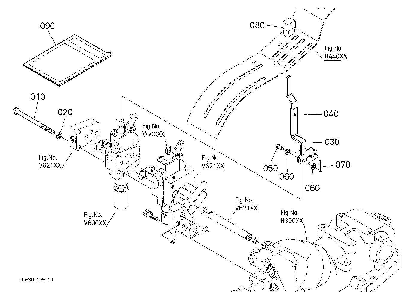 Auxiliary Control Valve Lever (2Nd) (W/G No.L8562A