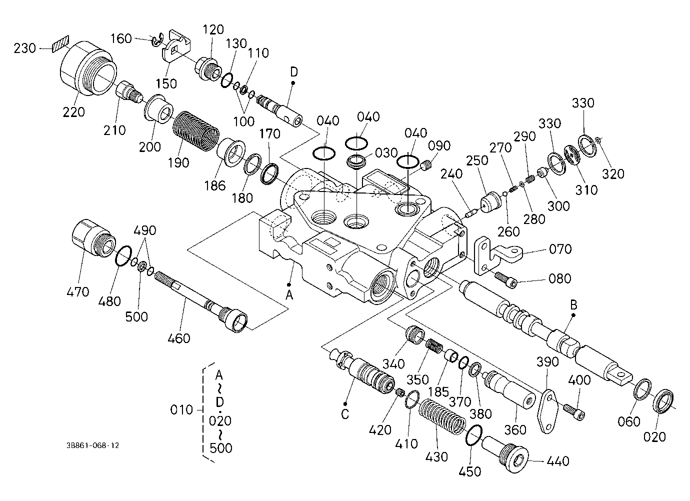 Auxiliary Control Valve (S/D With Fc) [Component P