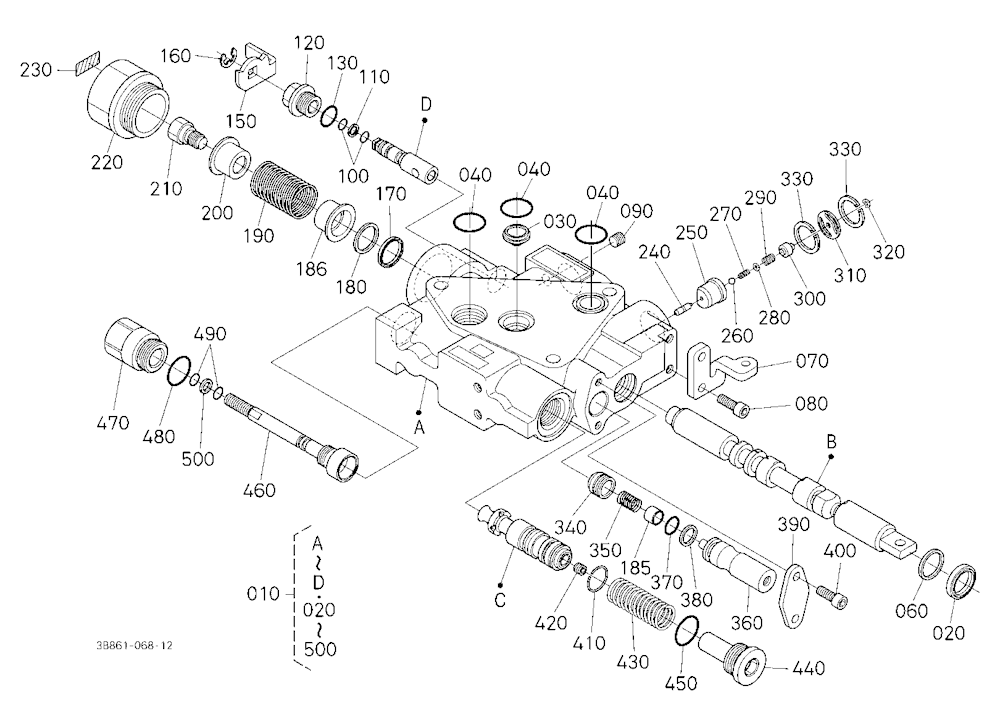 Auxiliary Control Valve (S/D With Fc) [Component P