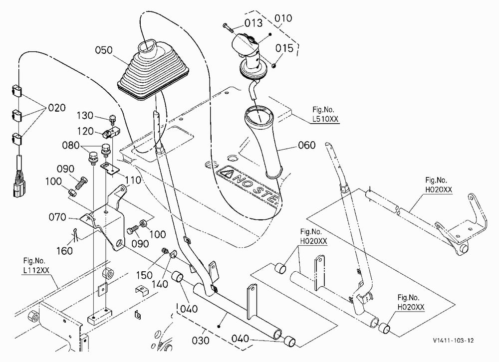 TRAVEL LEVER (RH) [EXCEPT HIGH FLOW]