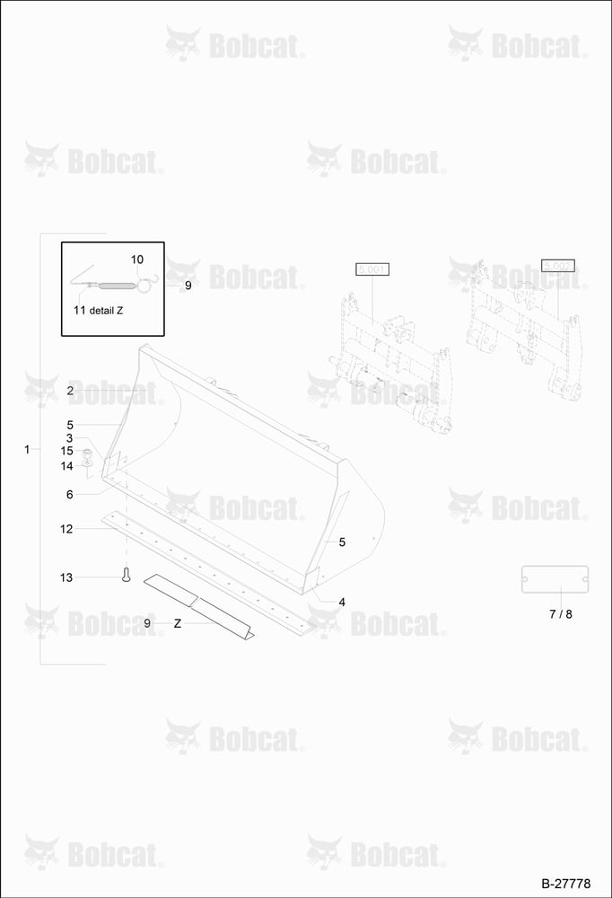 Light Material Bucket 1950MM 1,35CBM