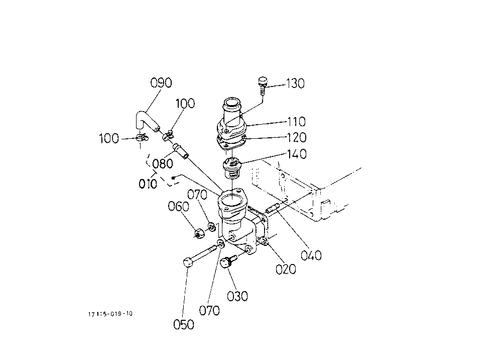 Water Flange And Thermostat