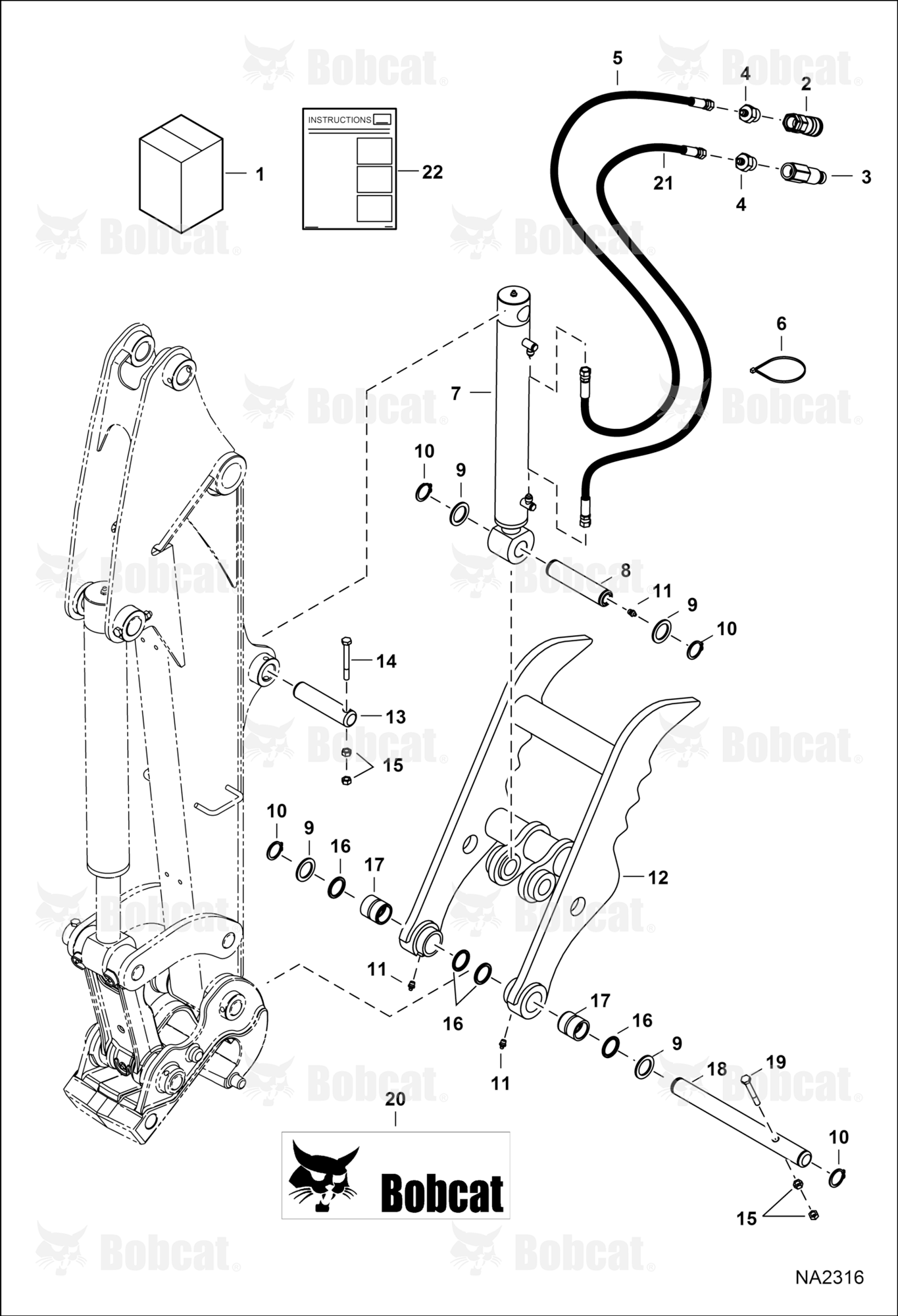 Clamp (Kit) (W/X-Change)  AFM100101 & Above