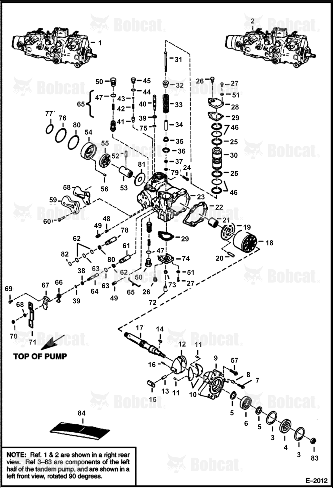 Hydrostatic Pump (Right Half) (M91-46907, 46909, 46910, 46911, 46918 & 46919)