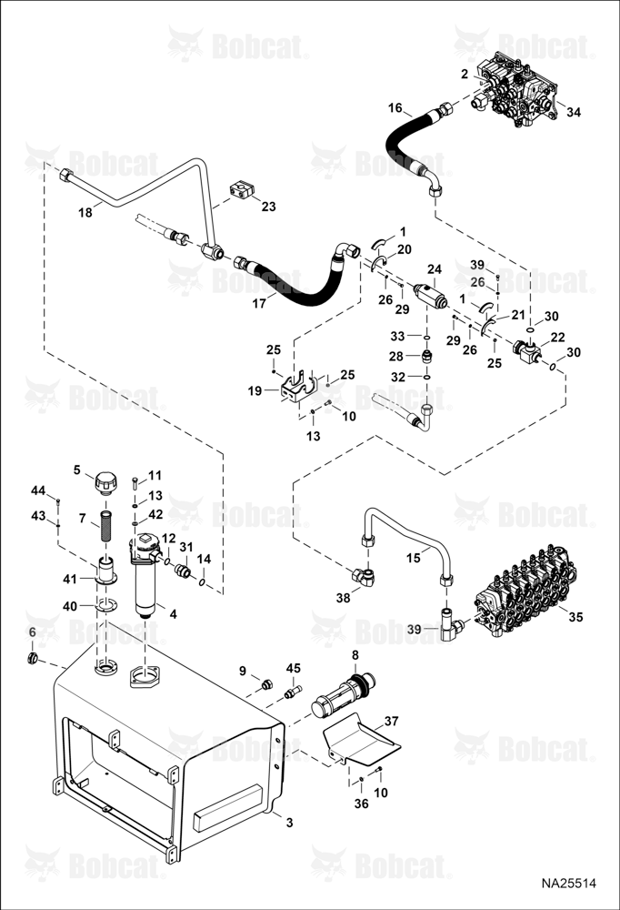 Hydraulic Circuitry (Tank, Filter & Return Lines)