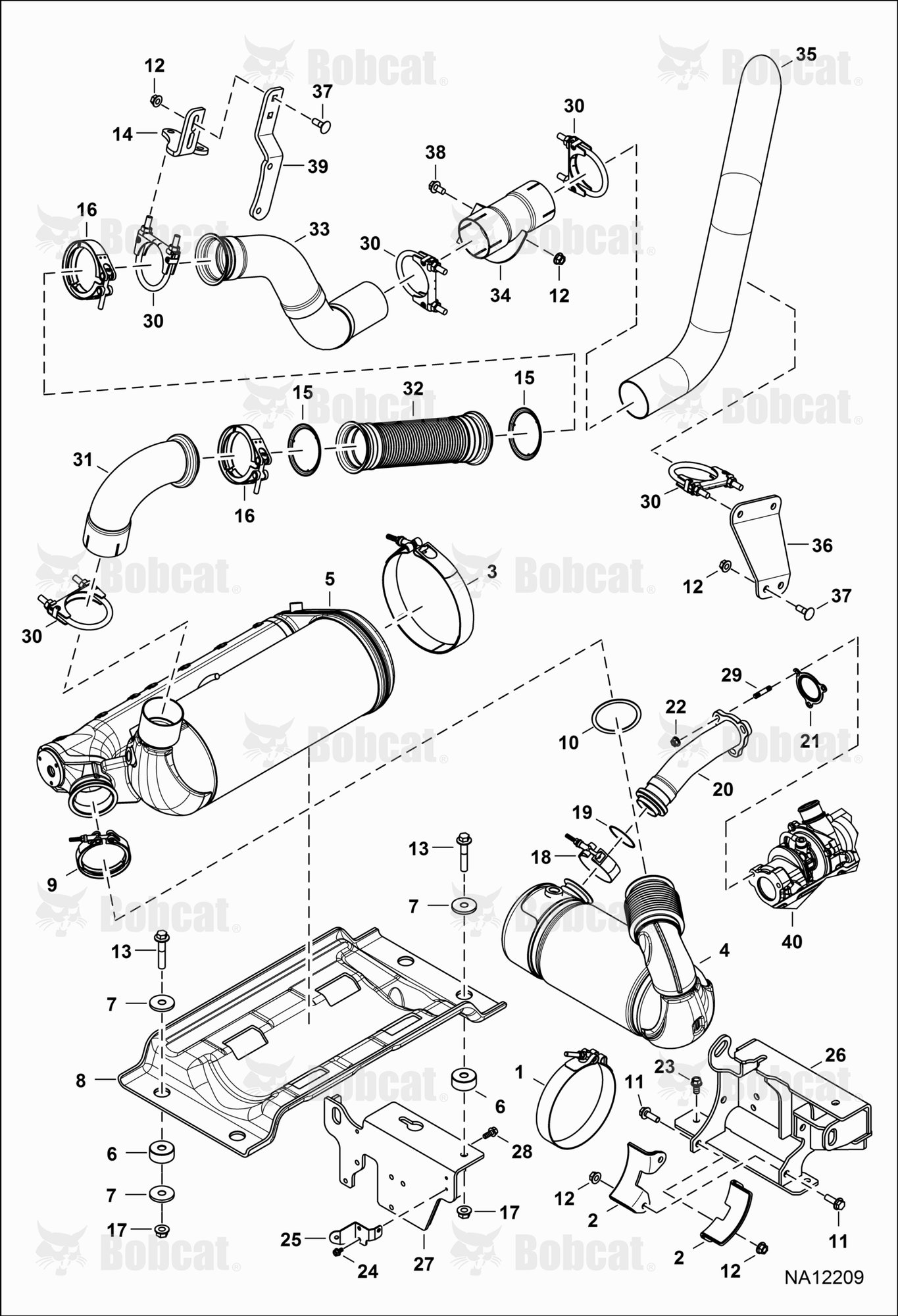Engine & Attaching Parts (Exhaust System)