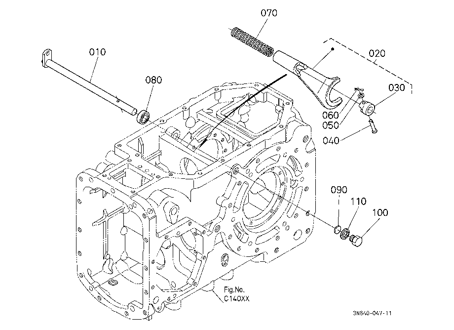 Rear Differential Lock Shift Fork