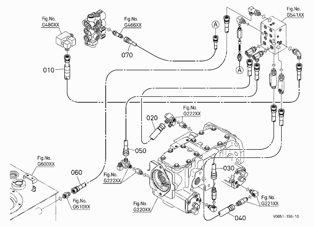OIL PIPING (CONTROL RELAY LEFT)