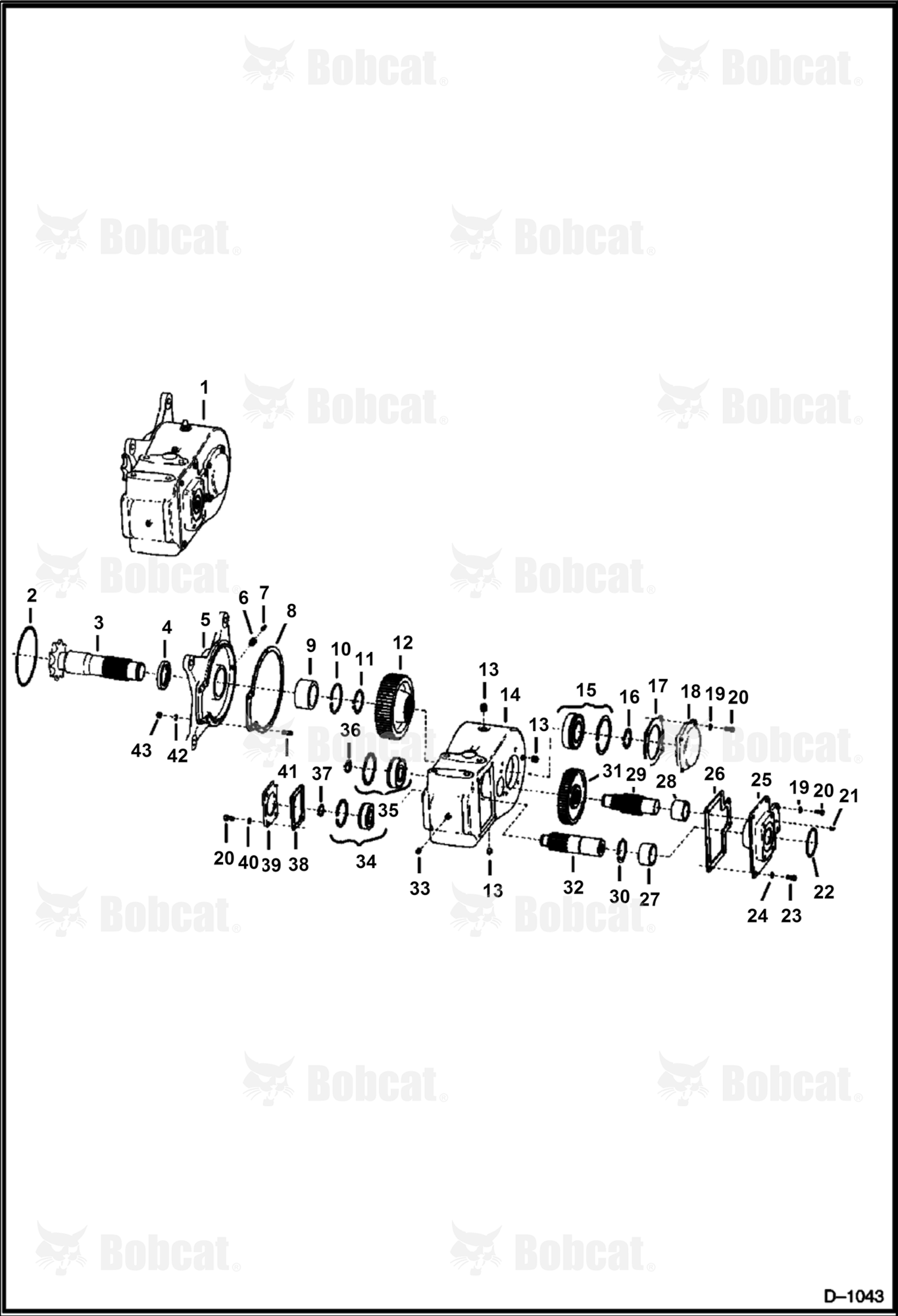 Reduction Gearcase (Funk - S/N 110351-100257 & Below)