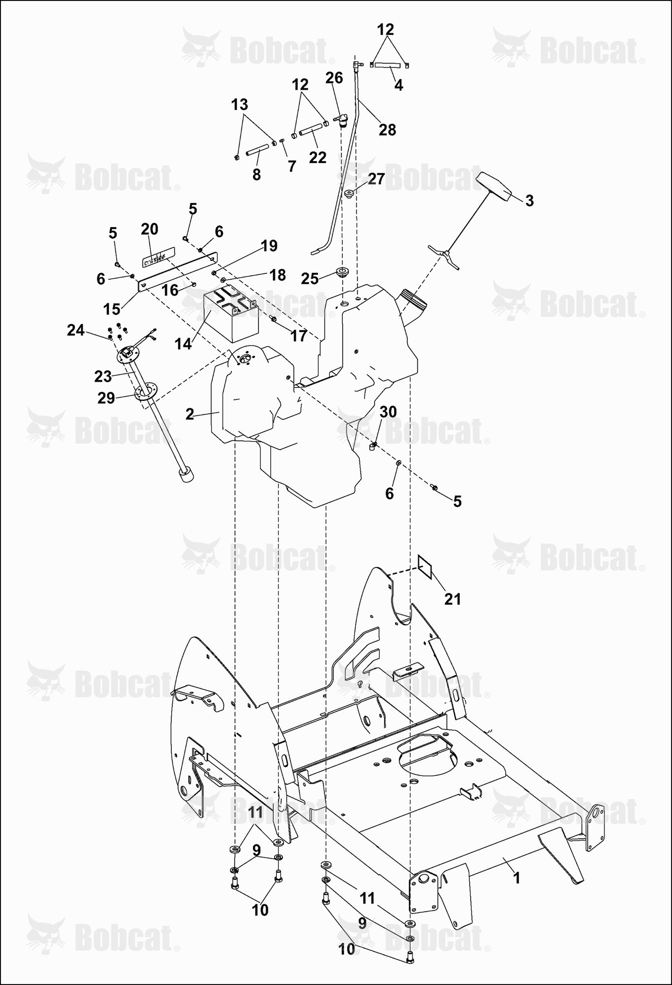 Fuel Tank & Battery ASSY