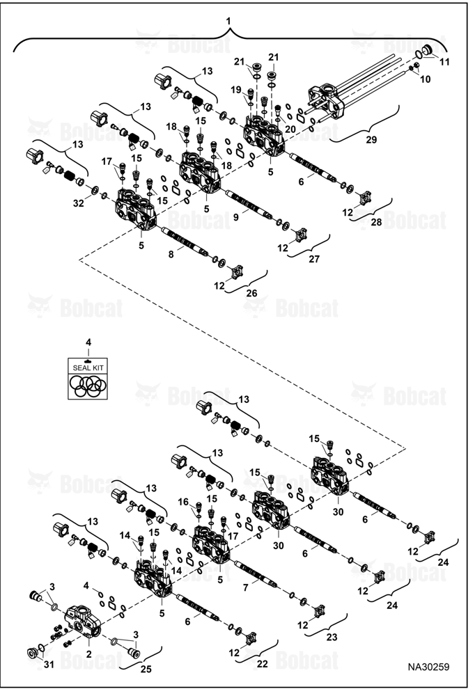 Valve Backhoe Control - Sae (Manual)
