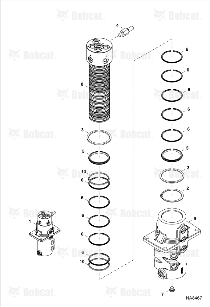 Swivel ASSY (W/ Angle Blade)  B3K811001 - B3K811053