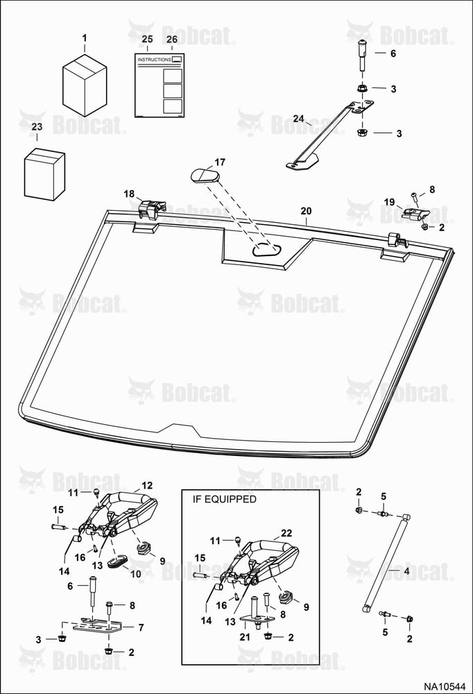 CAB Windshield Kit (Tip out)
