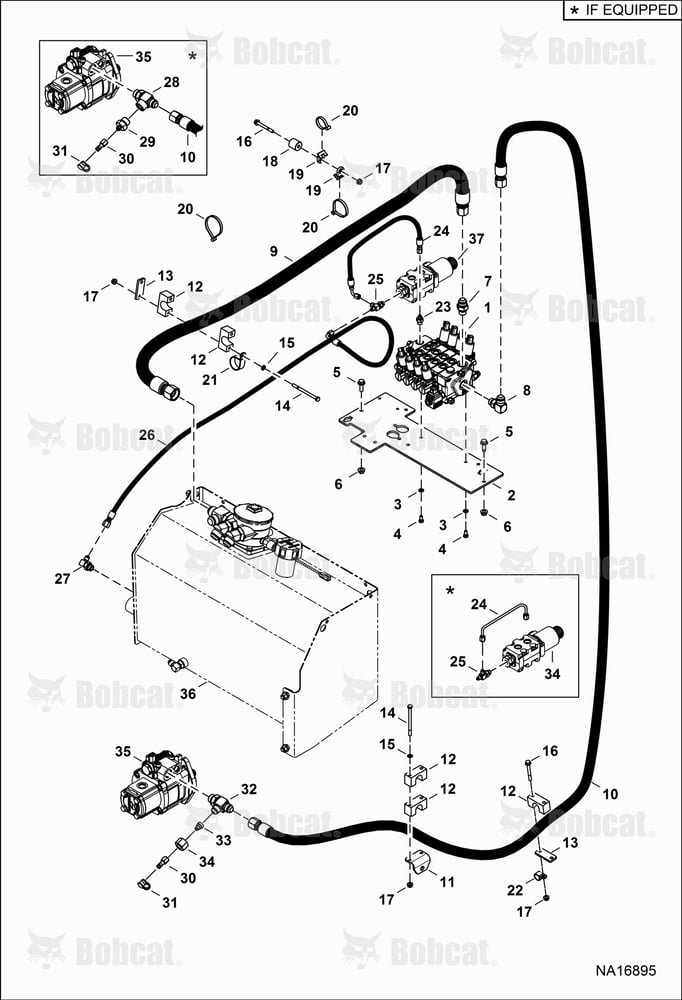 Hydraulic Circuitry (Control Valve) (Main) B3KS16001 & Above, B3KT16001 & Above