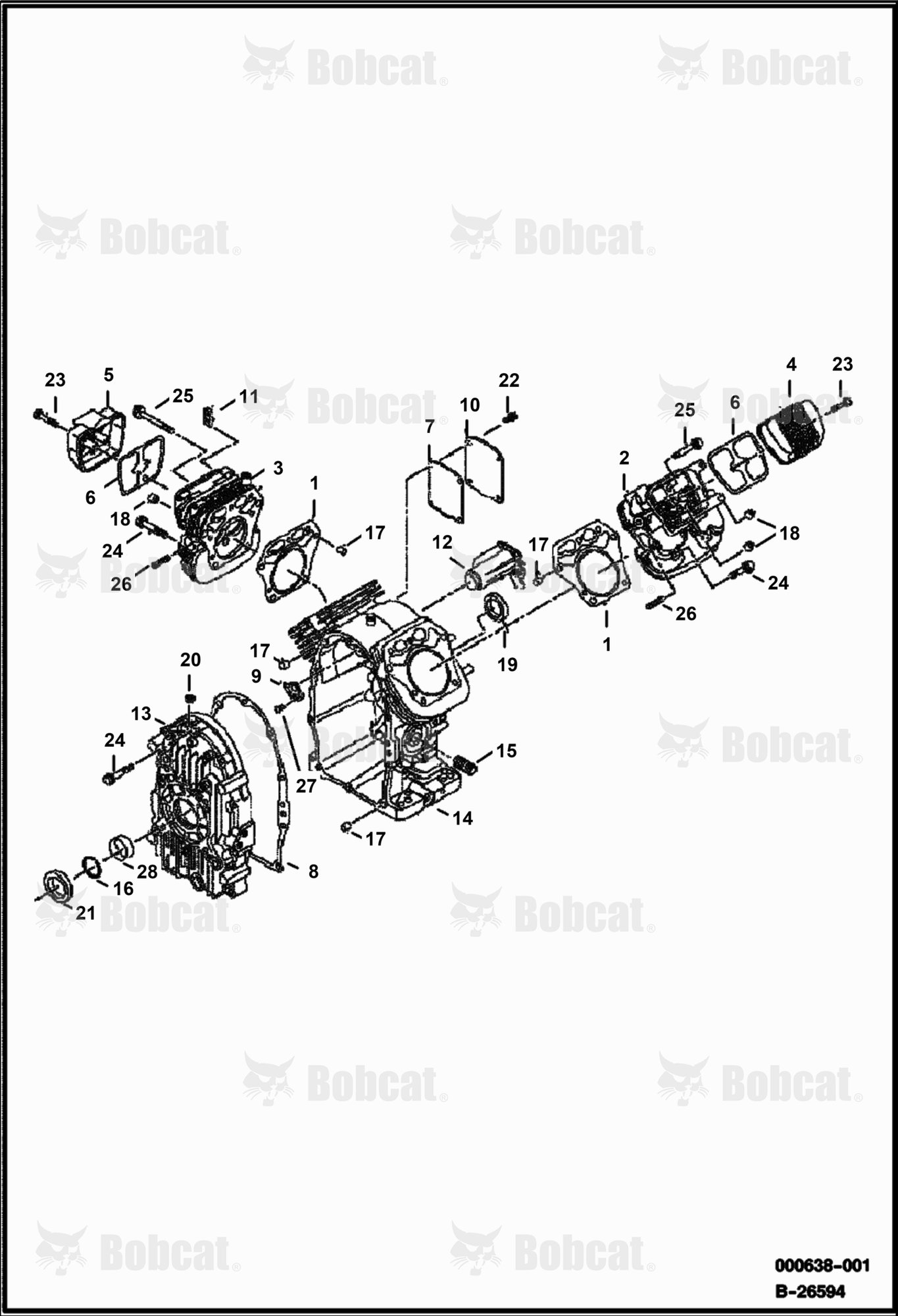Cylinder Head and Crankcase (KAWASAKI ENGINE)