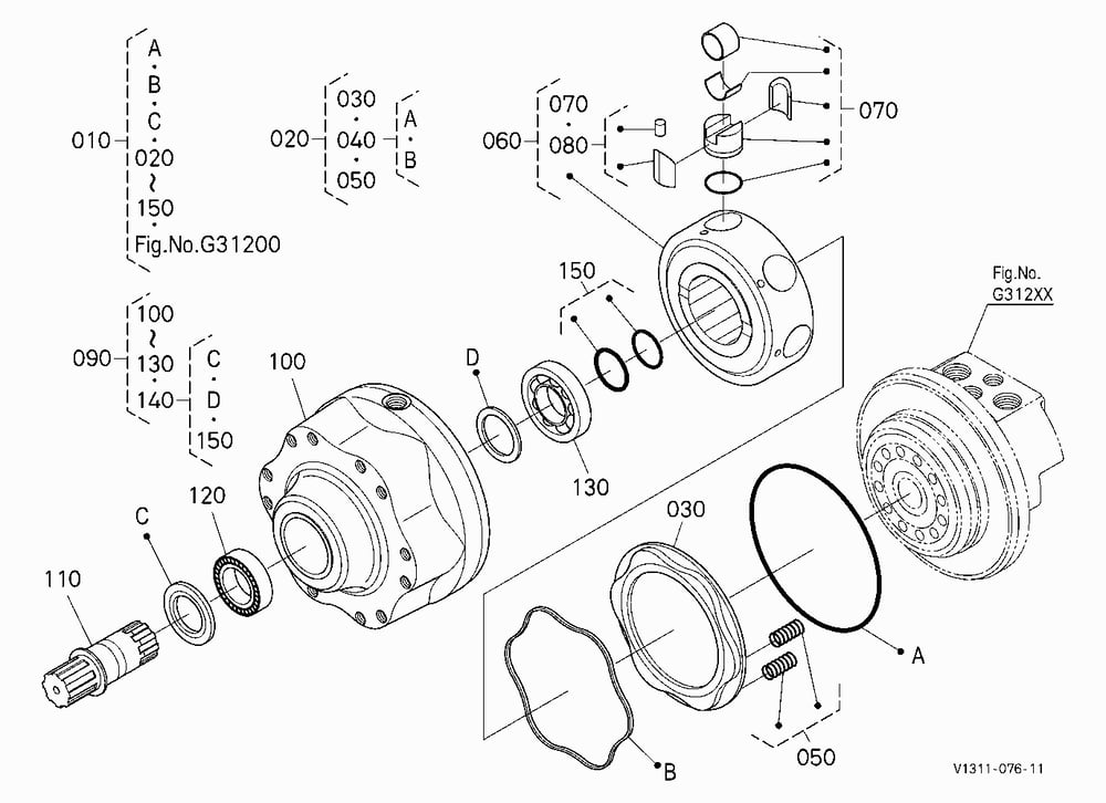 HST MOTOR LH 2 (CYLINDER) [COMPONENT PARTS]