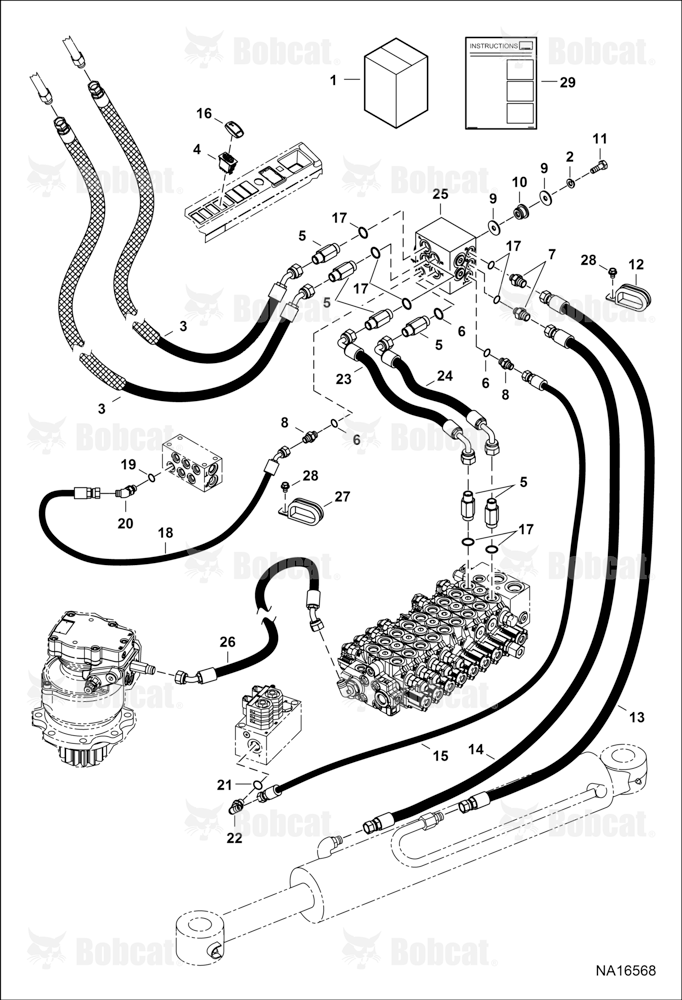 Hydraulic Auxiliary Kit (Second)(Hydraulic Circuitry) B34R11503 & Above