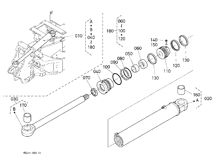 Swing Cylinder And Component Parts