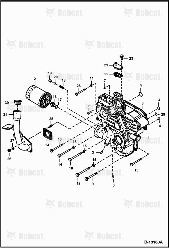 Gearcase (Kubota - V2203 2EB - Tier II Replacement)
