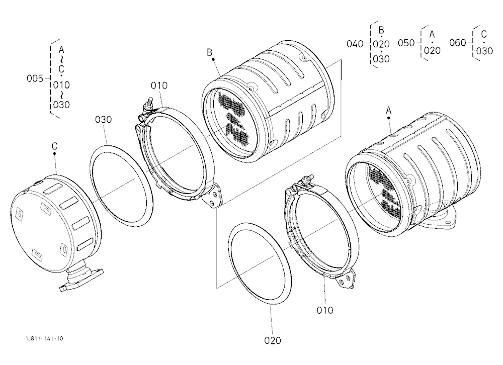 Diesel Particulate Filter Muffler [Component Parts