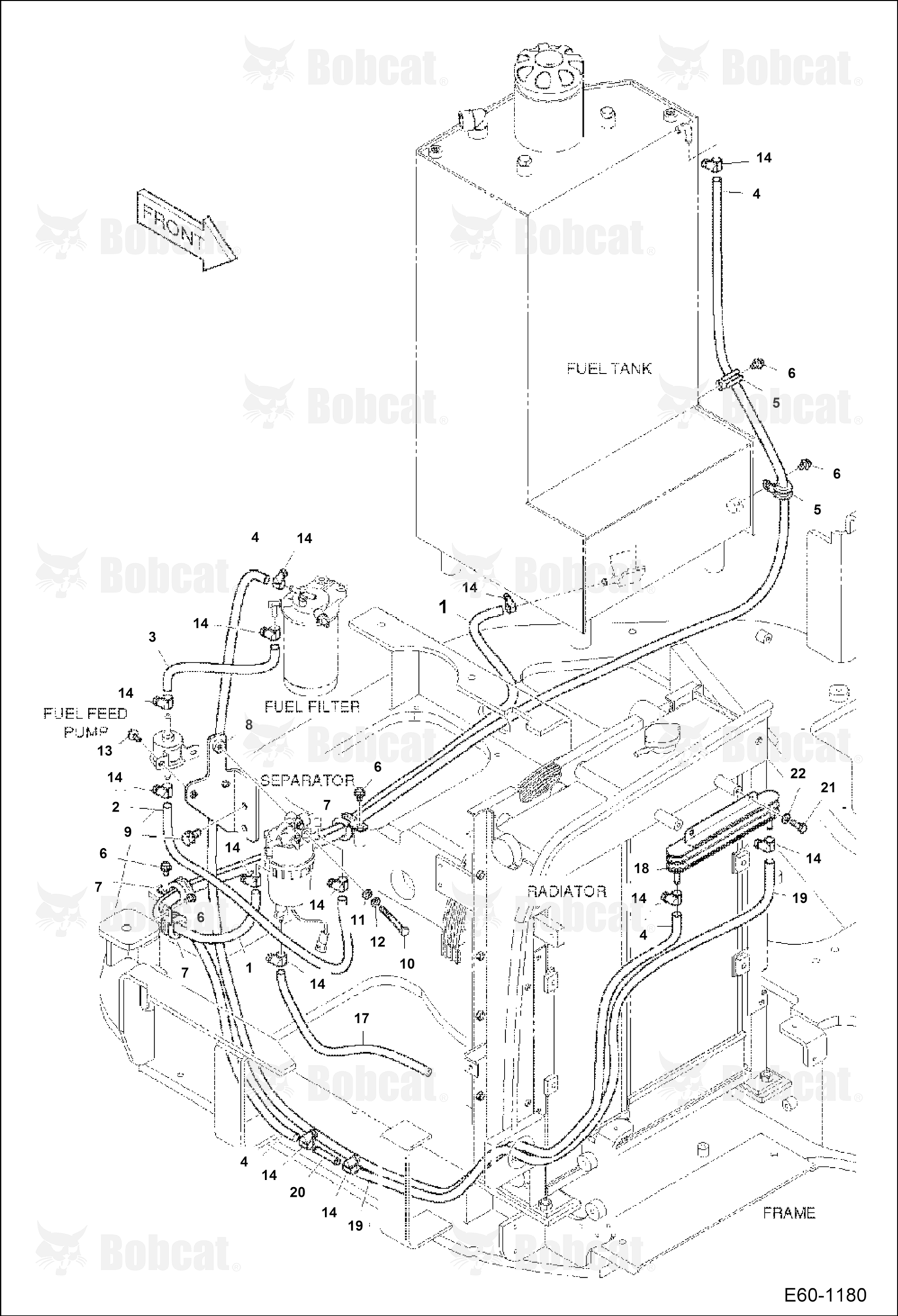 Fuel System (Hoses)  AET811001 - AET811042, AGSZ11001 - AGSZ11042