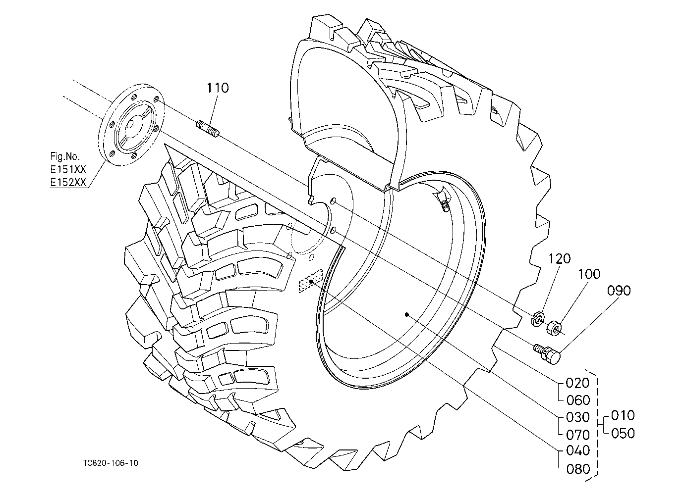 Rear Wheel (43*16-20)