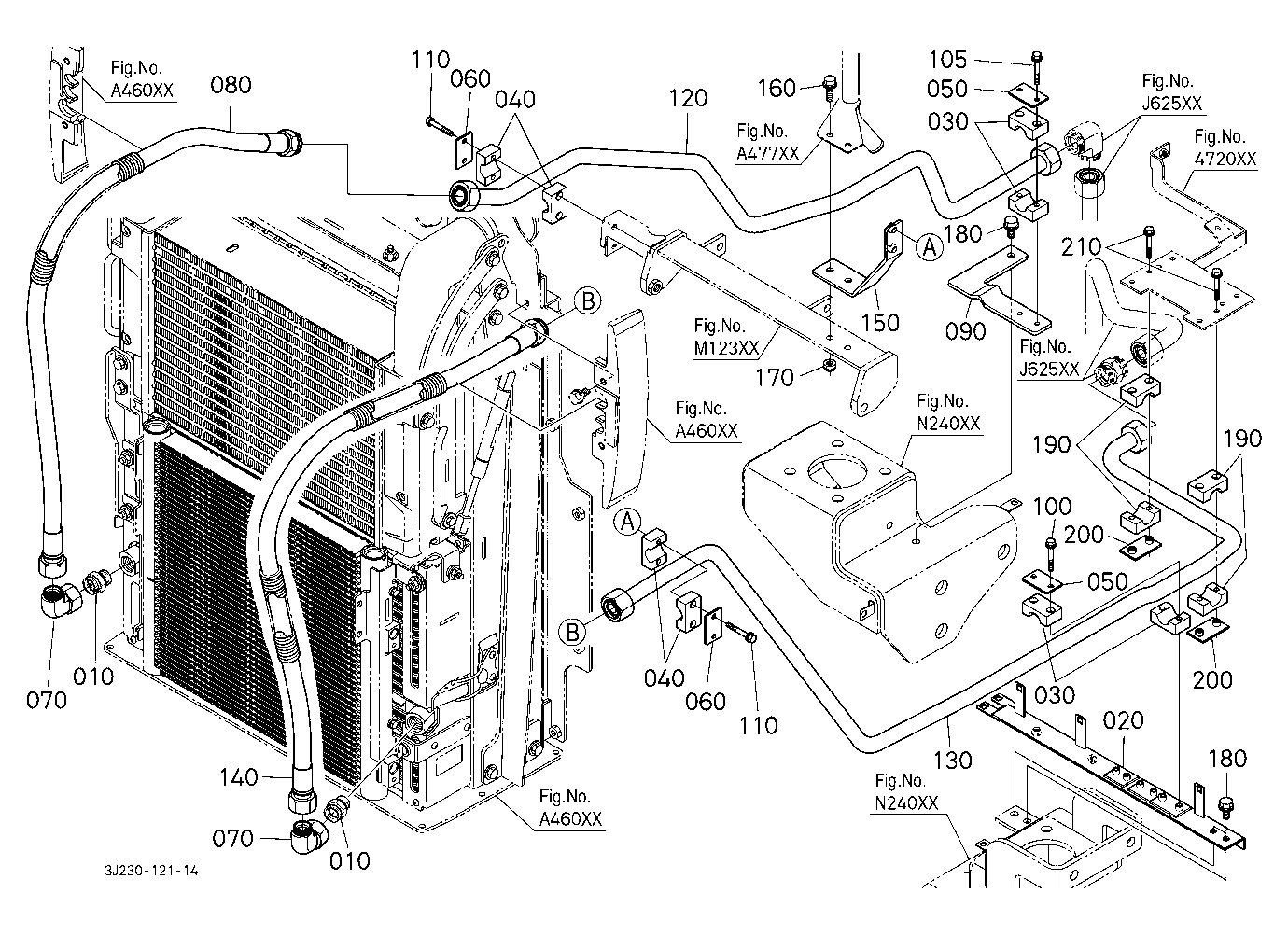 Hydraulic Oil Line (Oil Cooler/Front)