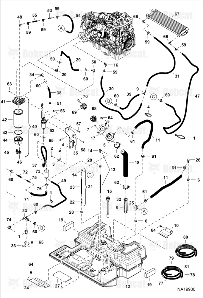 Engine & Attaching Parts (Fuel System)  B3BT16247 - B3BT19134