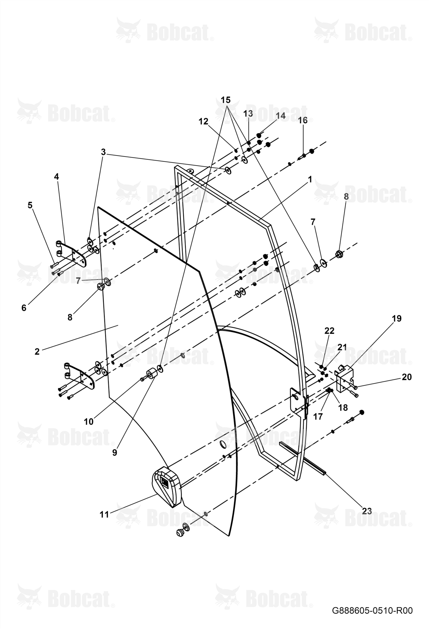 Right Door Frame Assembly OF Cabin