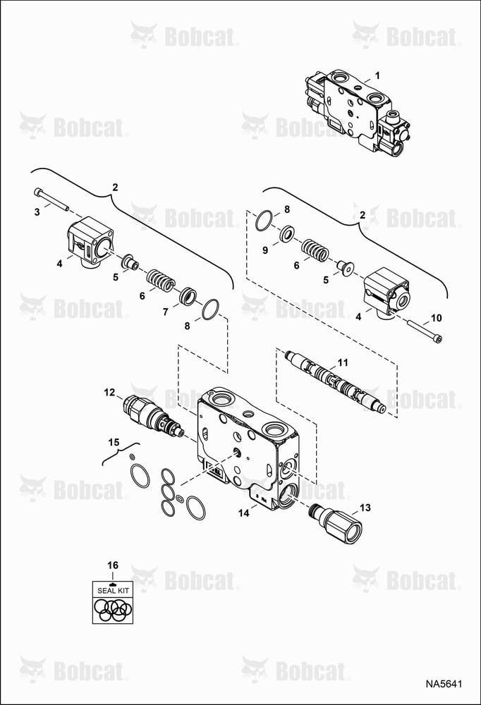 Hydraulic Control Valve (Left Travel Section)
