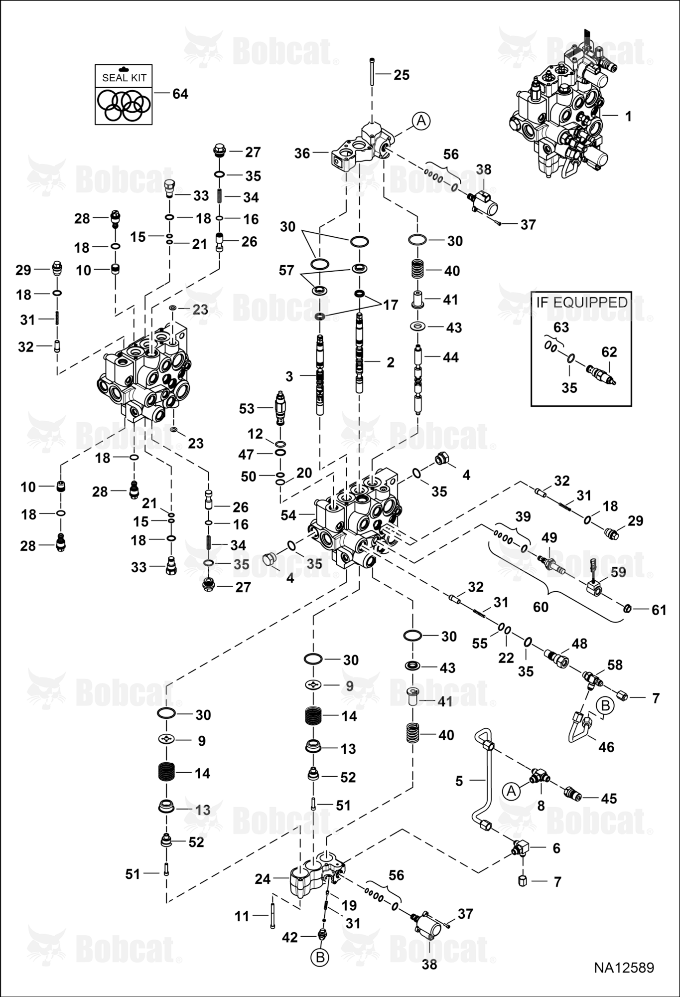 Hydraulic Control Valve (One Piece Detent Block) (E Series Coil)