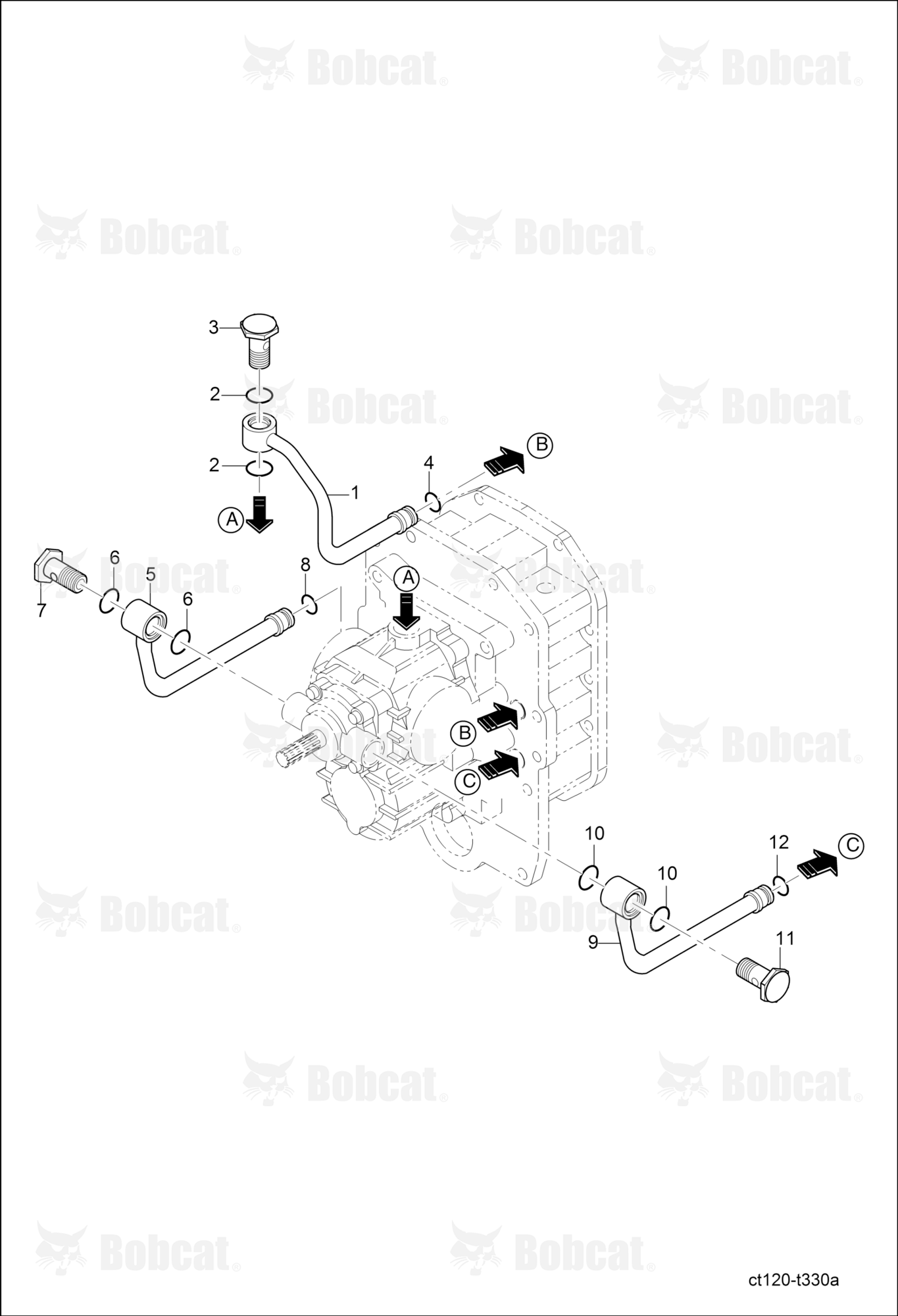 HST Inner Hydraulic Line Group