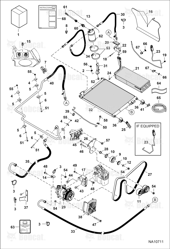 Heater & A/C (A/C Kit) B47711001 - B47714999