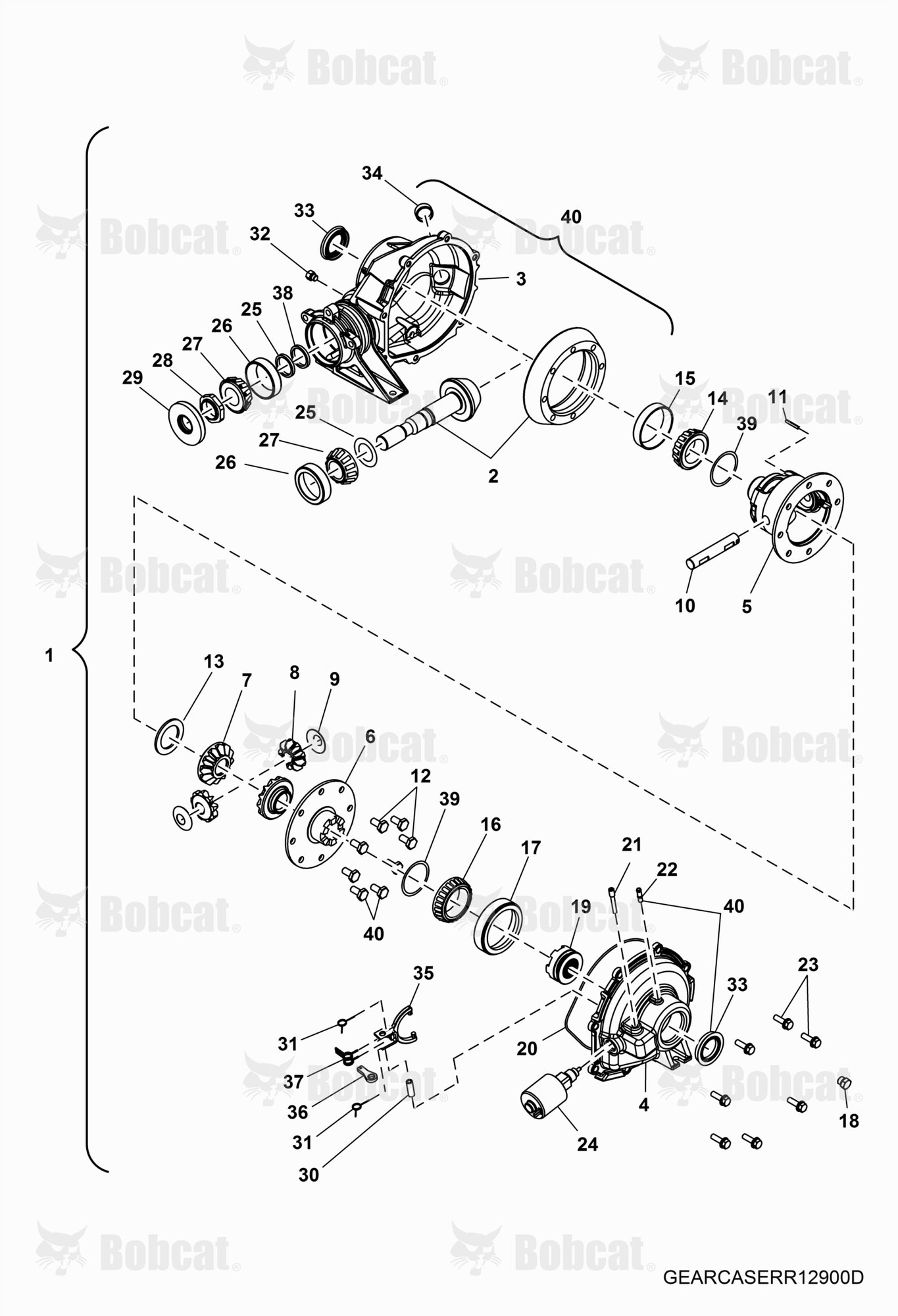 Drive TRAIN, Rear Gearcase  AJNW20001 & Above