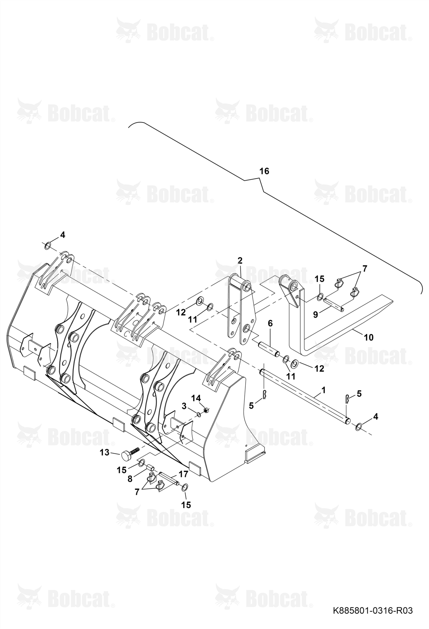 Fork Attachment Bucket  B45211034 & Above