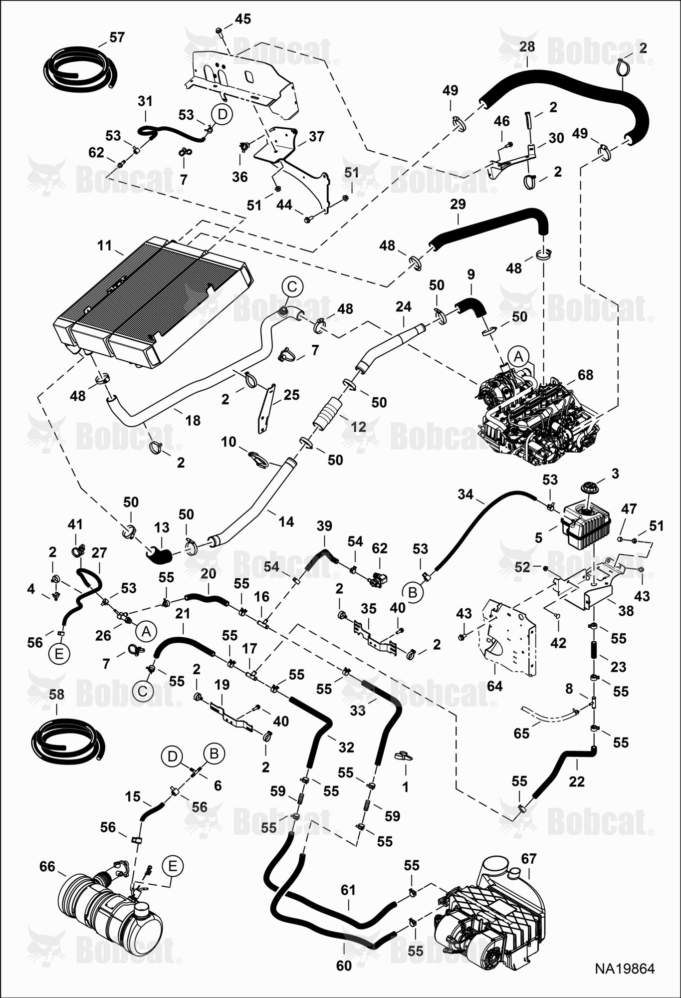 Cooling System  B55H11001 - B55H11102