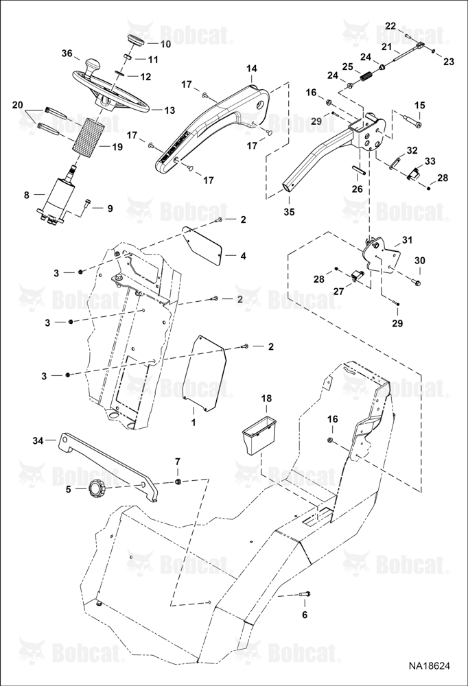 Operator Enclosure (Steering & LH Armrest)