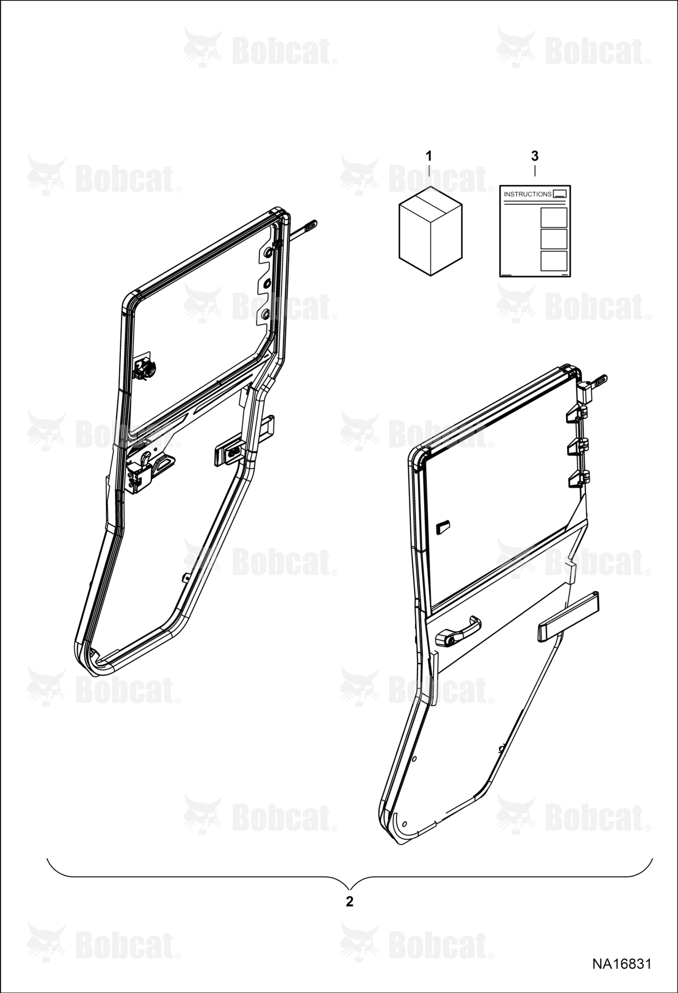 CAB Door Kit (Clear Rear)
