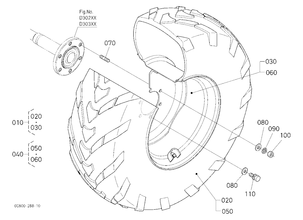 Rear Wheel (15-19.5 R14)