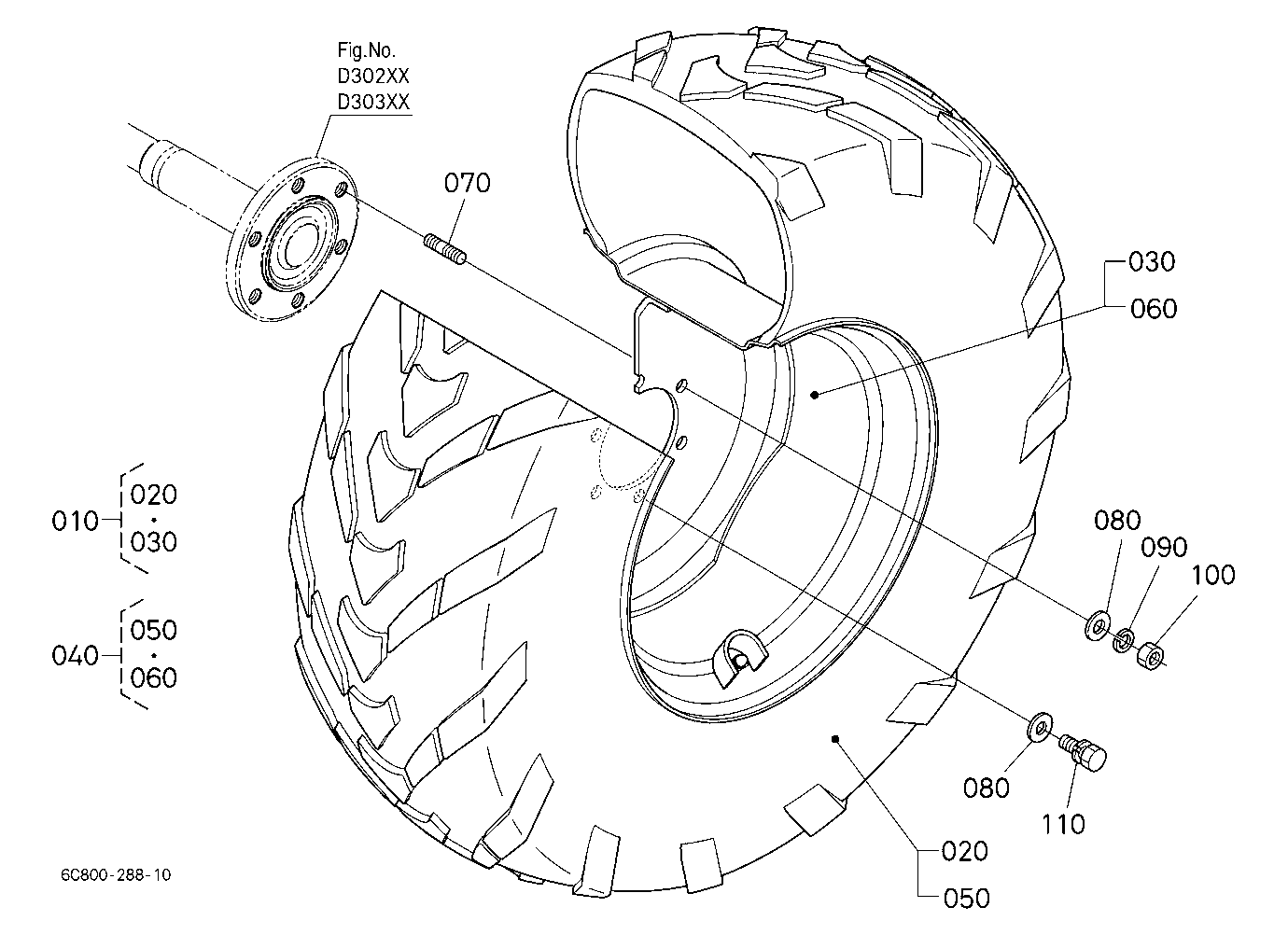 Rear Wheel (15-19.5 R14)