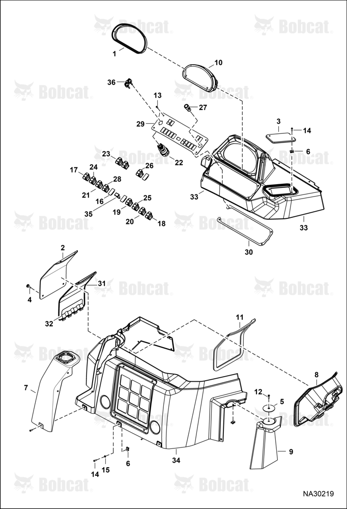 Operator Controls (RH Console) (W/O HVAC)