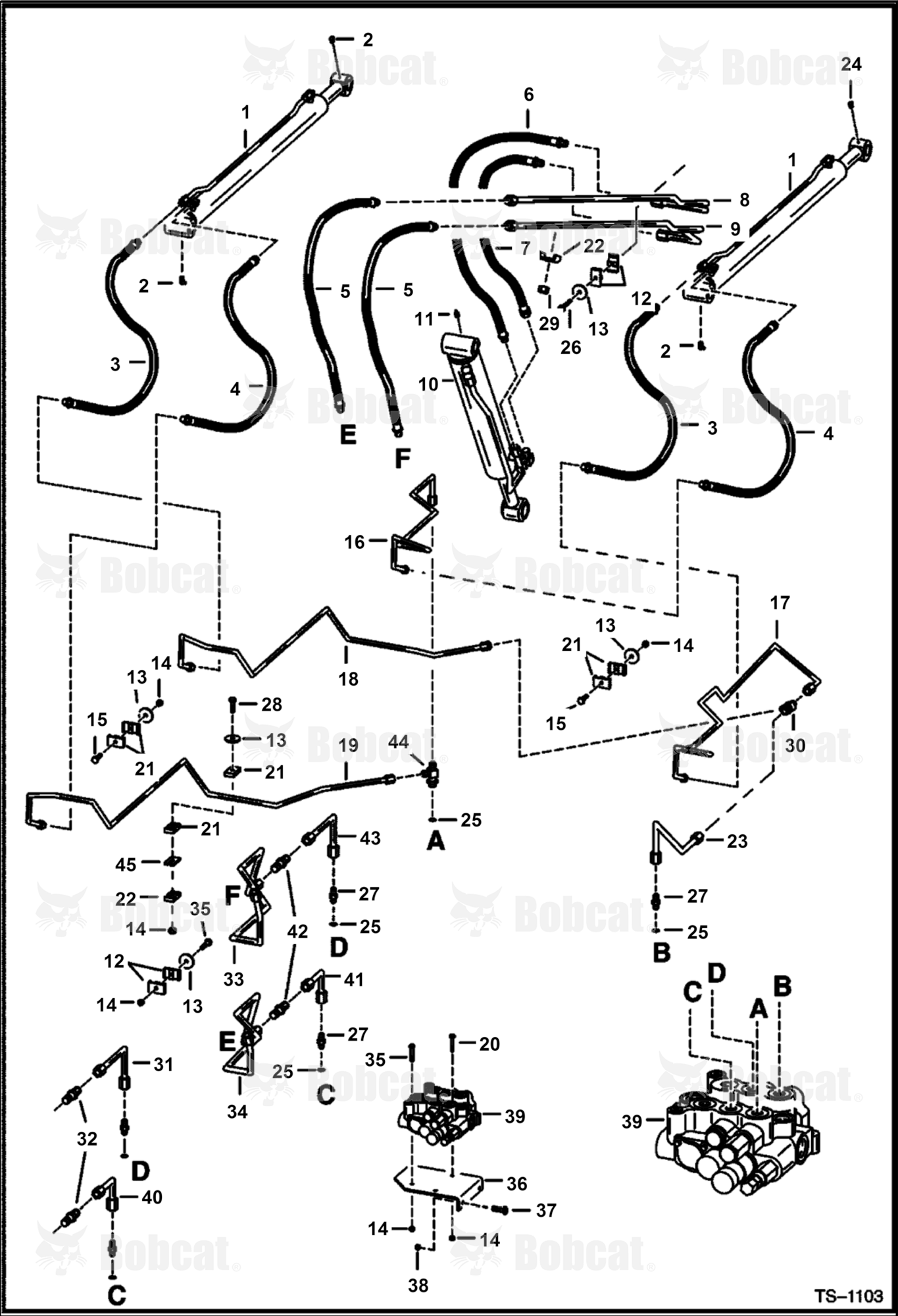 Hydraulic Circuitry (W/O Bucket Positioning Valve)