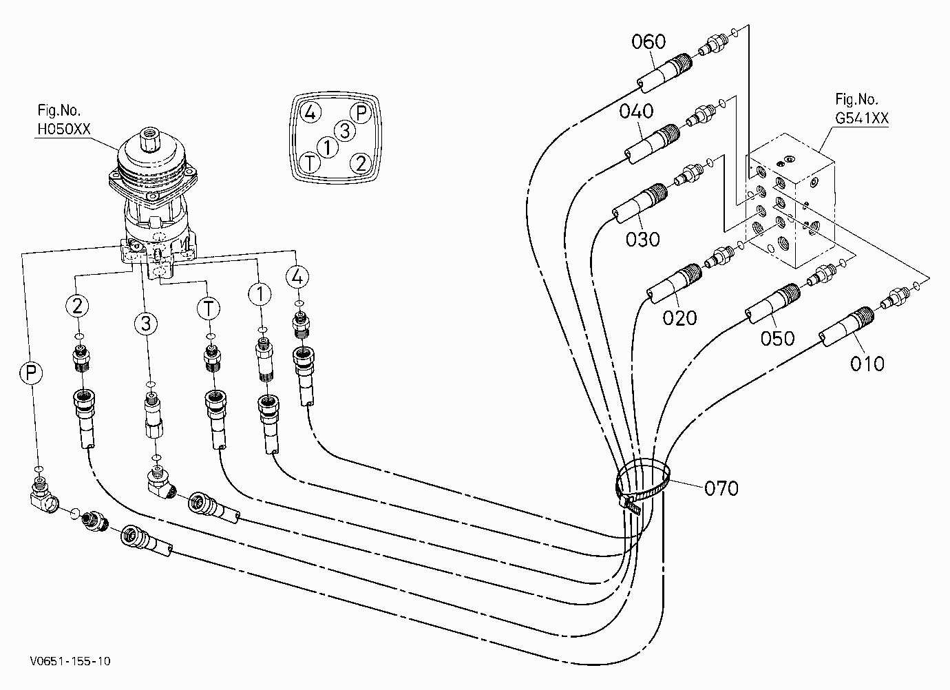 OIL PIPING (CONTROL LEFT)