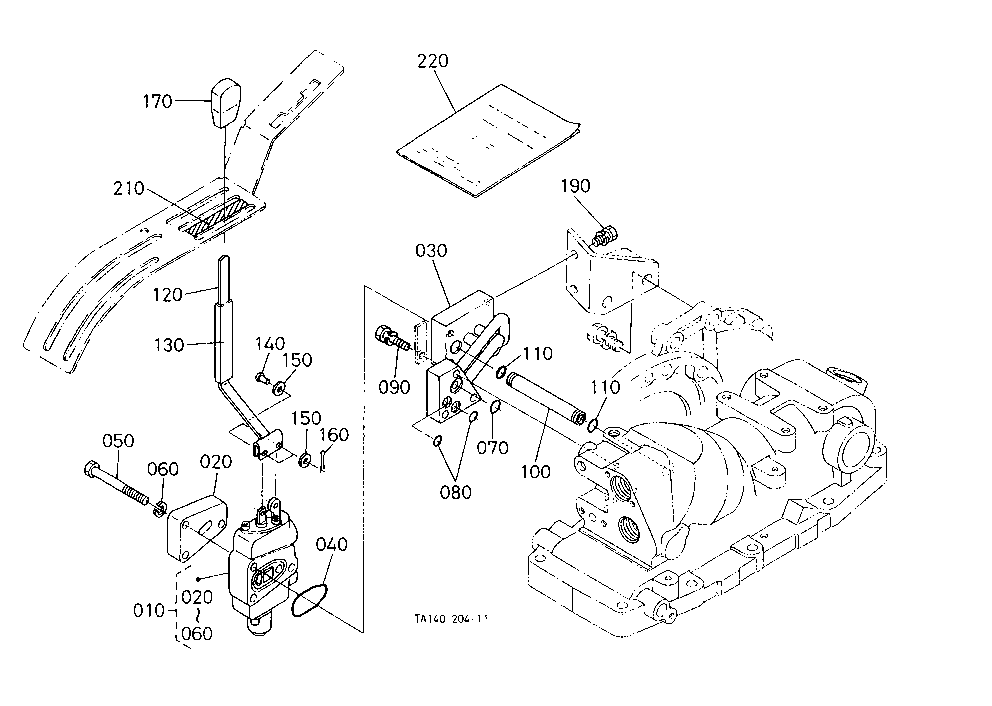 Remote Control Valve Lever 1 [A][Cab Type][Option]