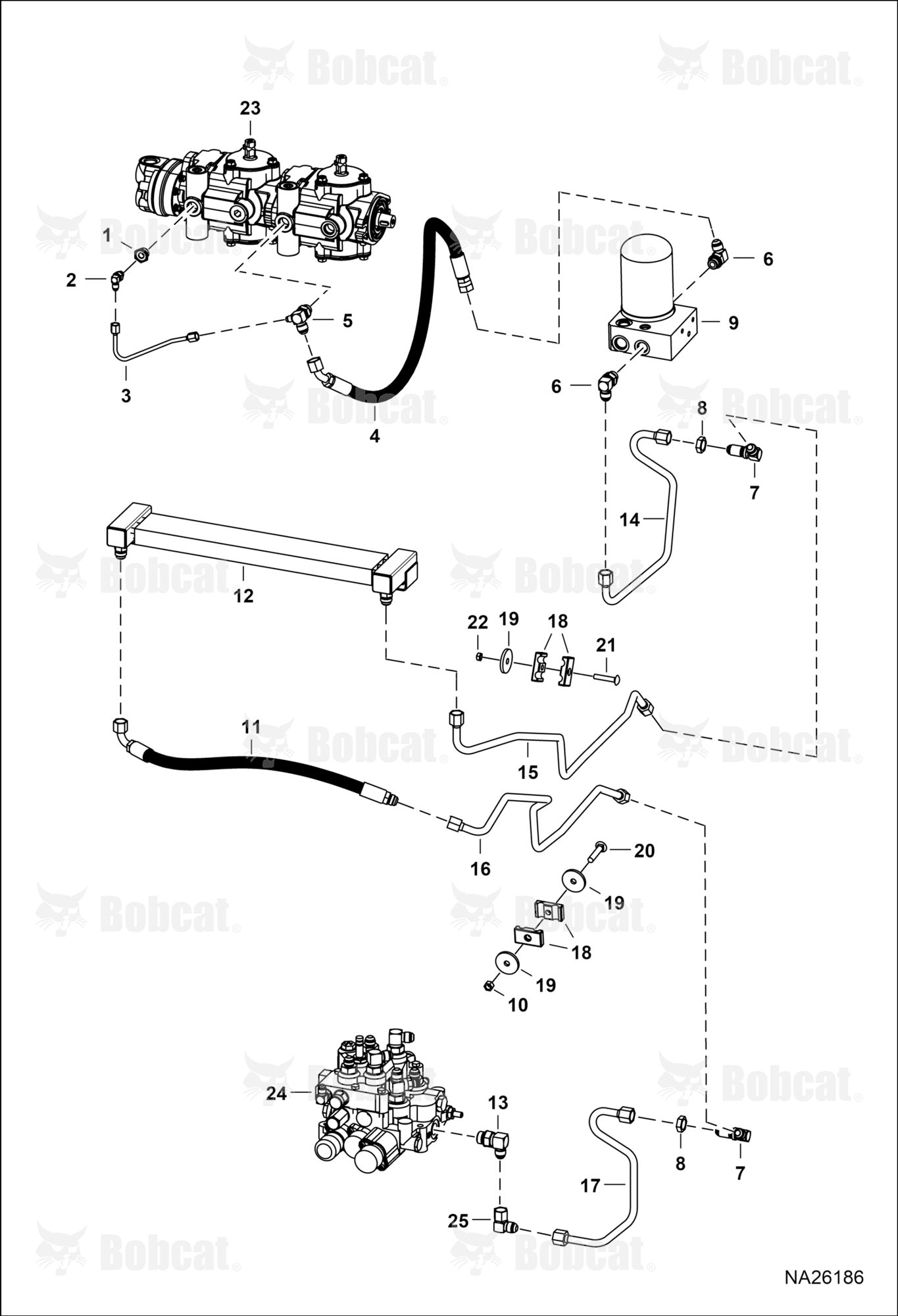 Hydrostatic Circuitry (Cooler)  B69P11001 - B69P11269