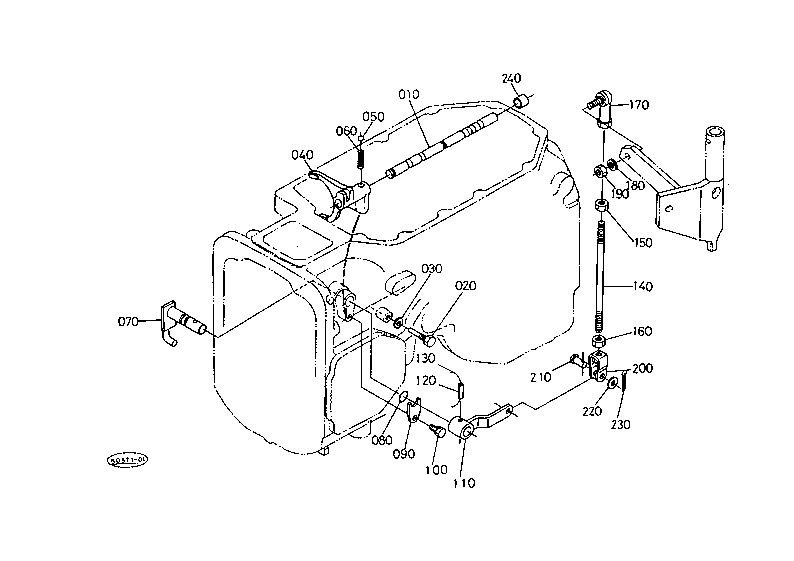 Half Gear Shift Fork With Cab