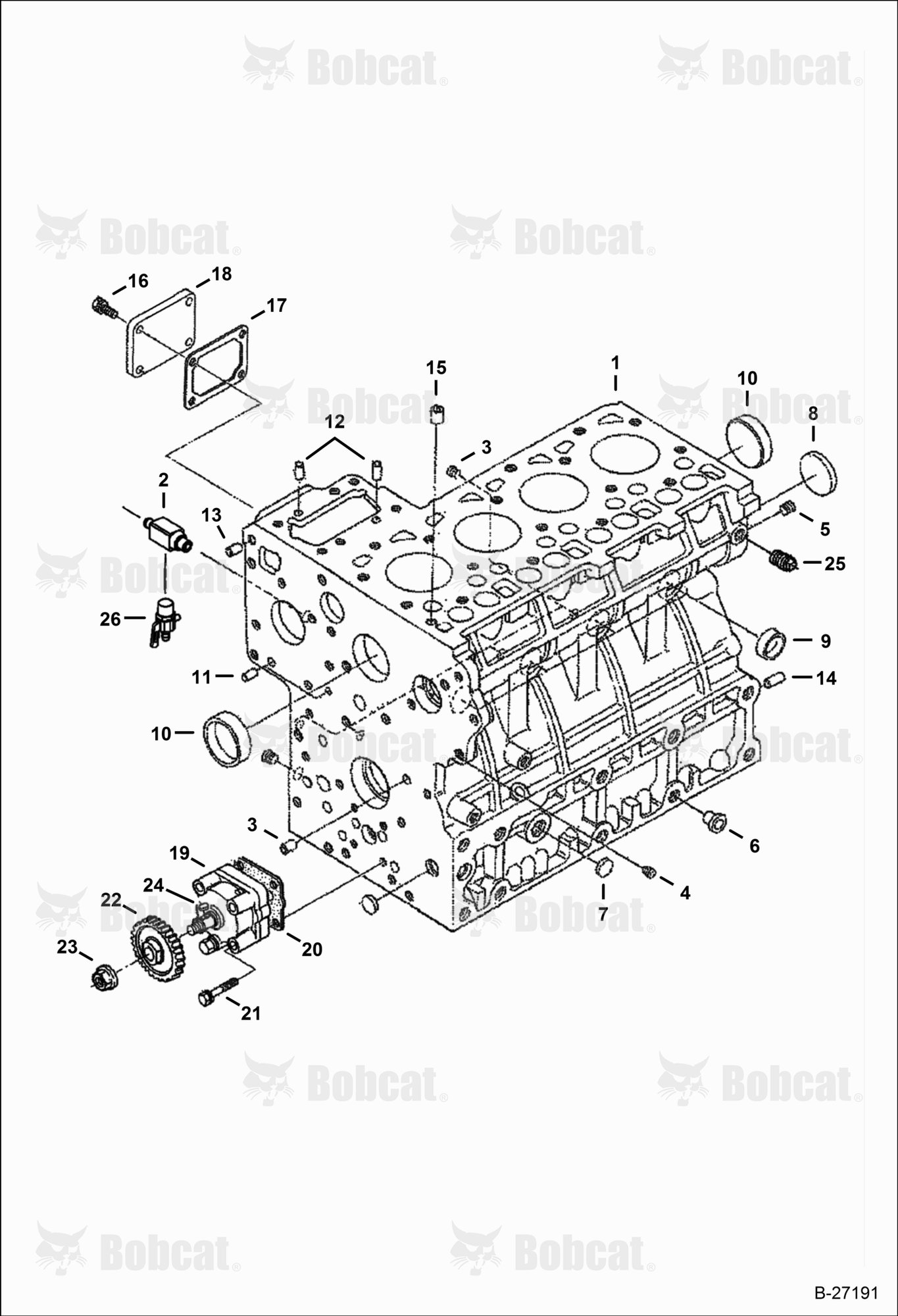 Crankcase (Kubota - V2003TMDI - Tier II)