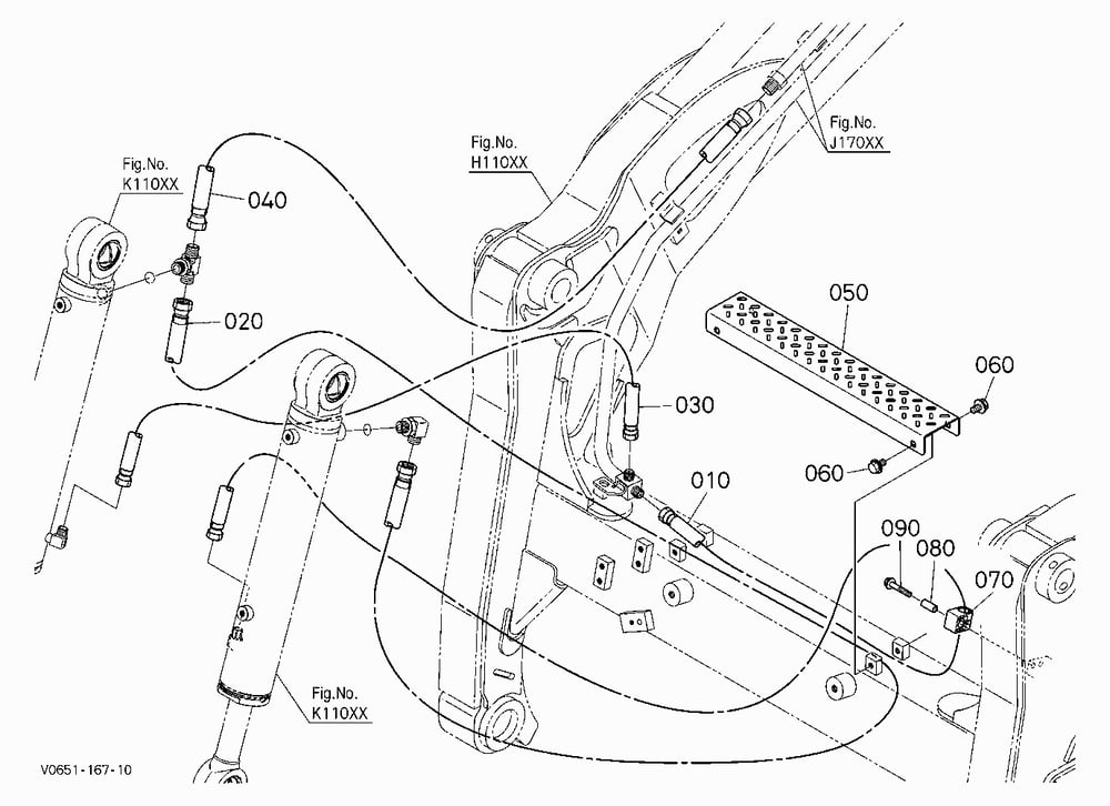 OIL PIPING (BUCKET FRONT)