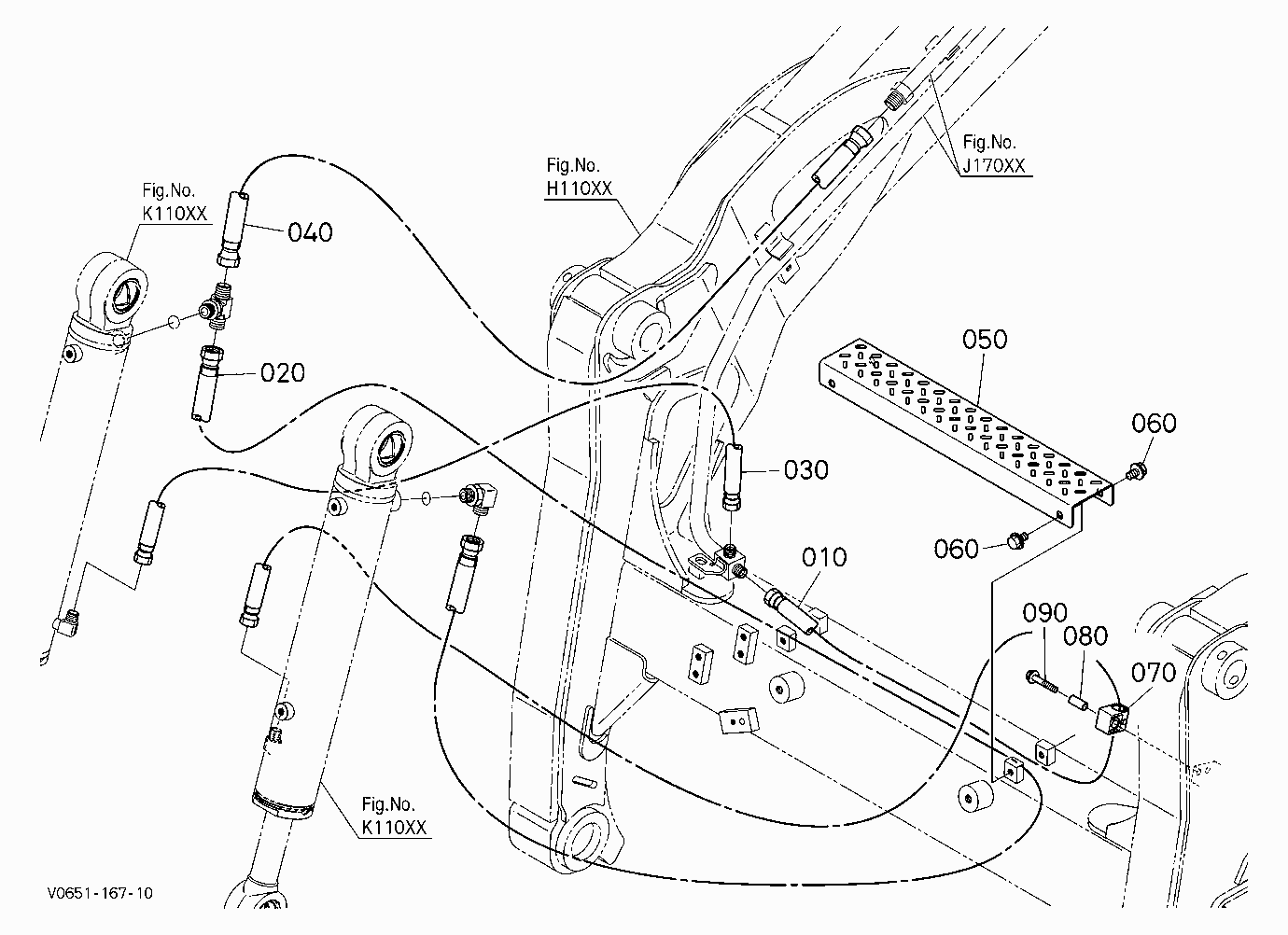 OIL PIPING (BUCKET FRONT)