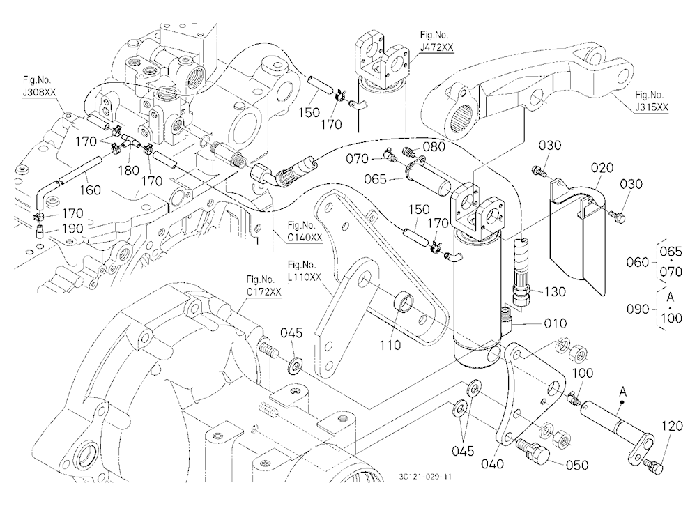 3P-Lift Assist Cylinder Lh